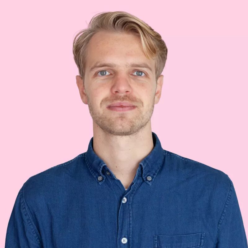 Christian vierkant pink